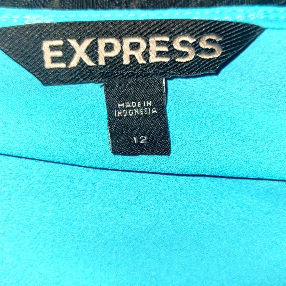 Tiffany blue dress by Express size (12) - Picture 3 of 3